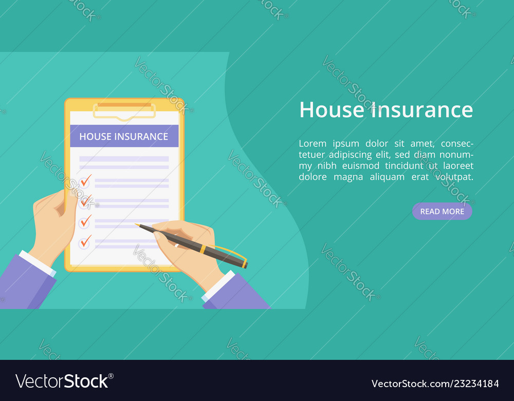 Landing house insurance on clipboard with hands