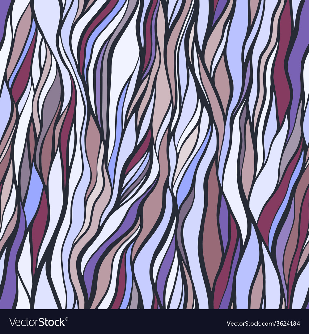 Seamless pattern with doodle waves ornament