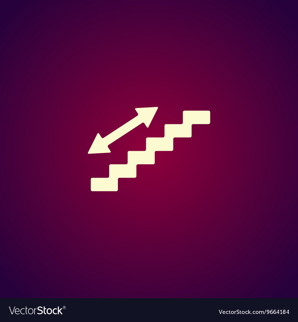 Staircase symbol flat design style