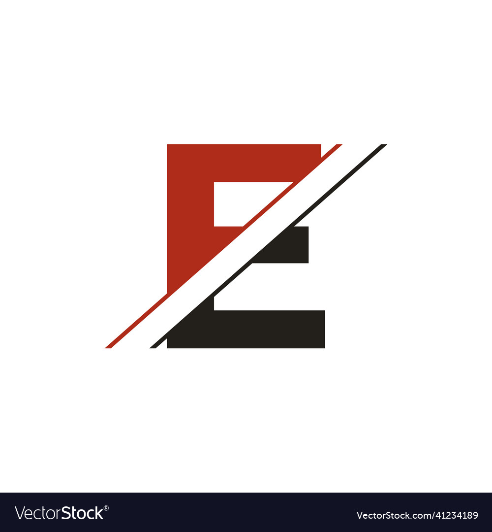 Alphabet letters e logo or icon design Royalty Free Vector