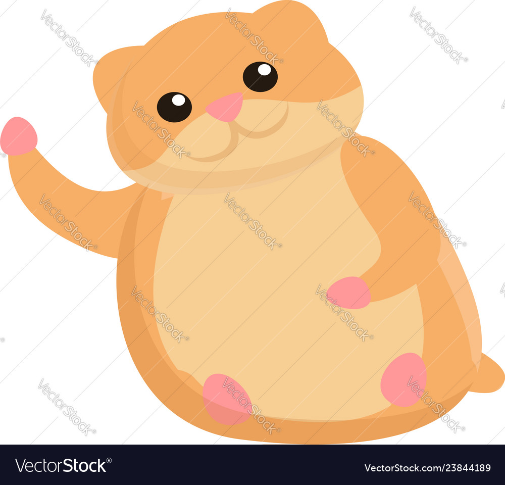 Big hamster icon cartoon style Royalty Free Vector Image