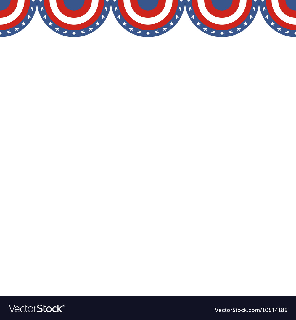 Border of American flag colors Royalty Free Vector Image