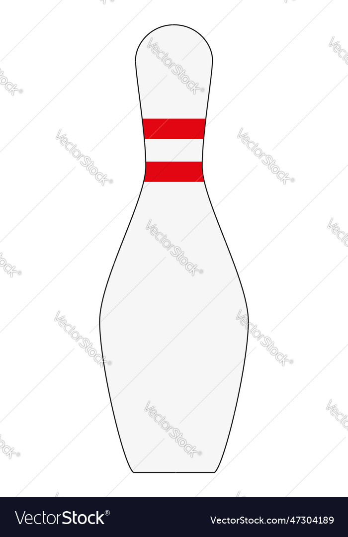 Bowling pin - white Royalty Free Vector Image - VectorStock