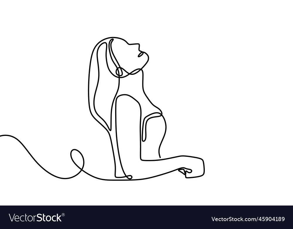 Continuous line art or one line drawing Royalty Free Vector