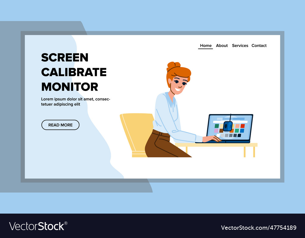 Digital screen calibrate monitor Royalty Free Vector Image