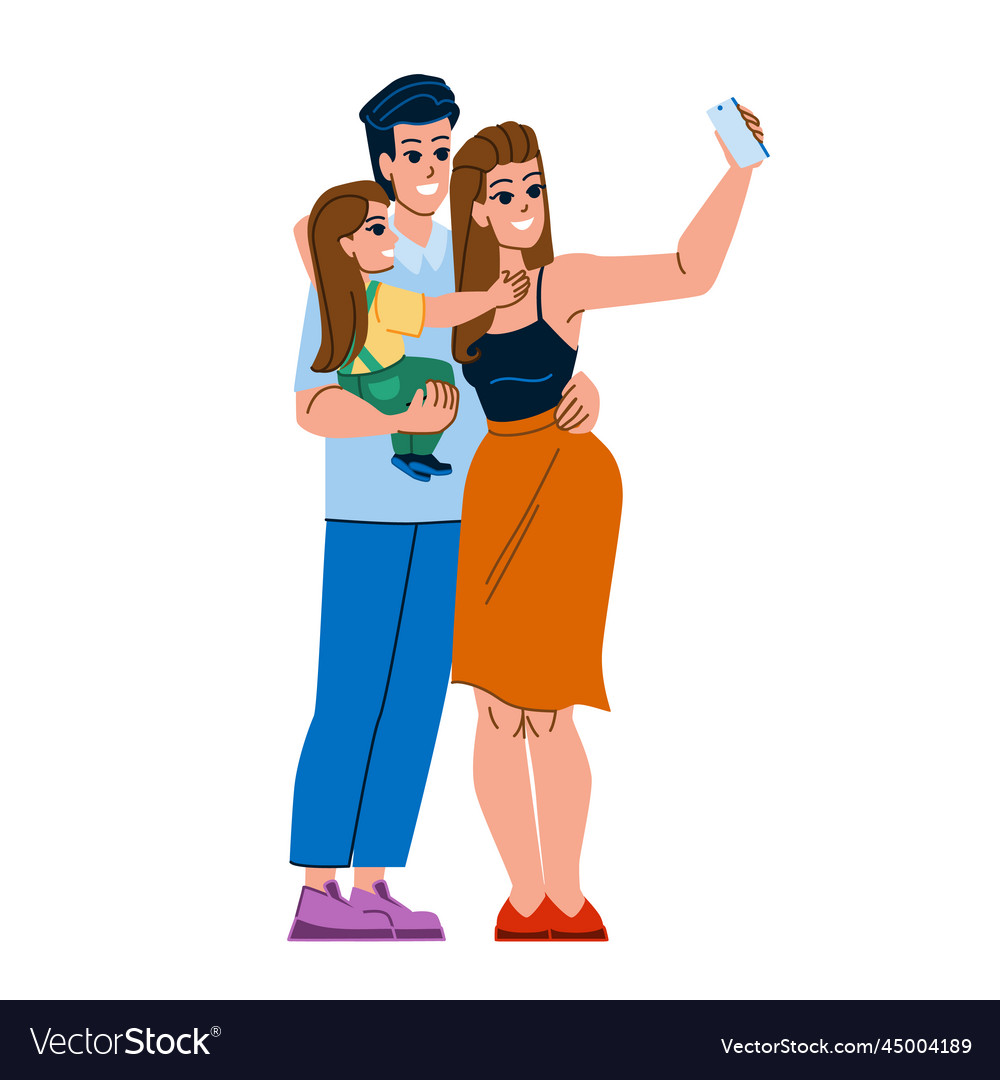 Family selfie Royalty Free Vector Image - VectorStock