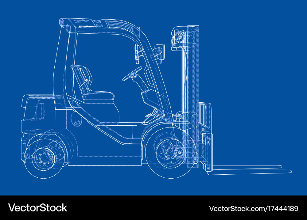 Forklift concept Royalty Free Vector Image - VectorStock