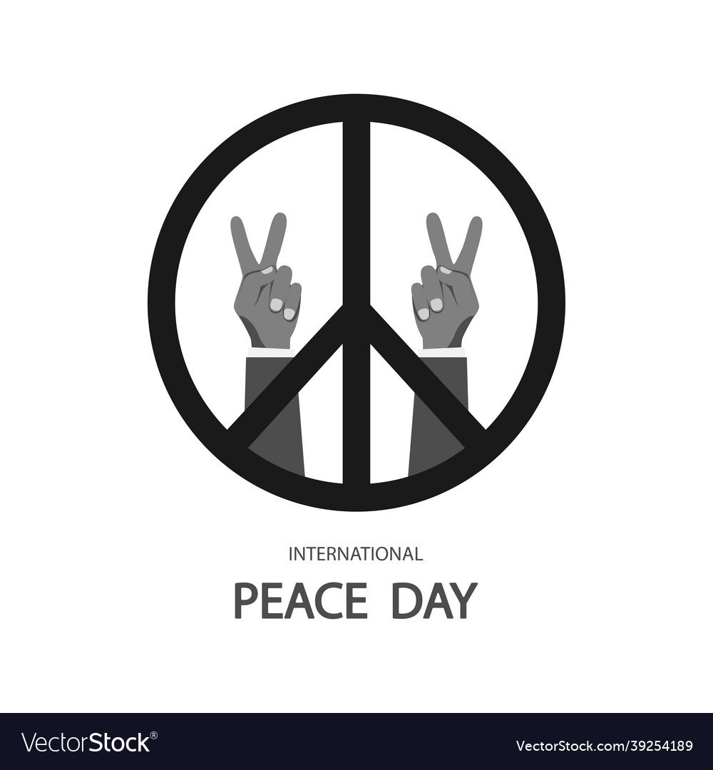 Hand gesture peace Royalty Free Vector Image - VectorStock