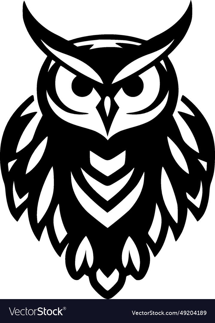 Owl - schwarz und weiß