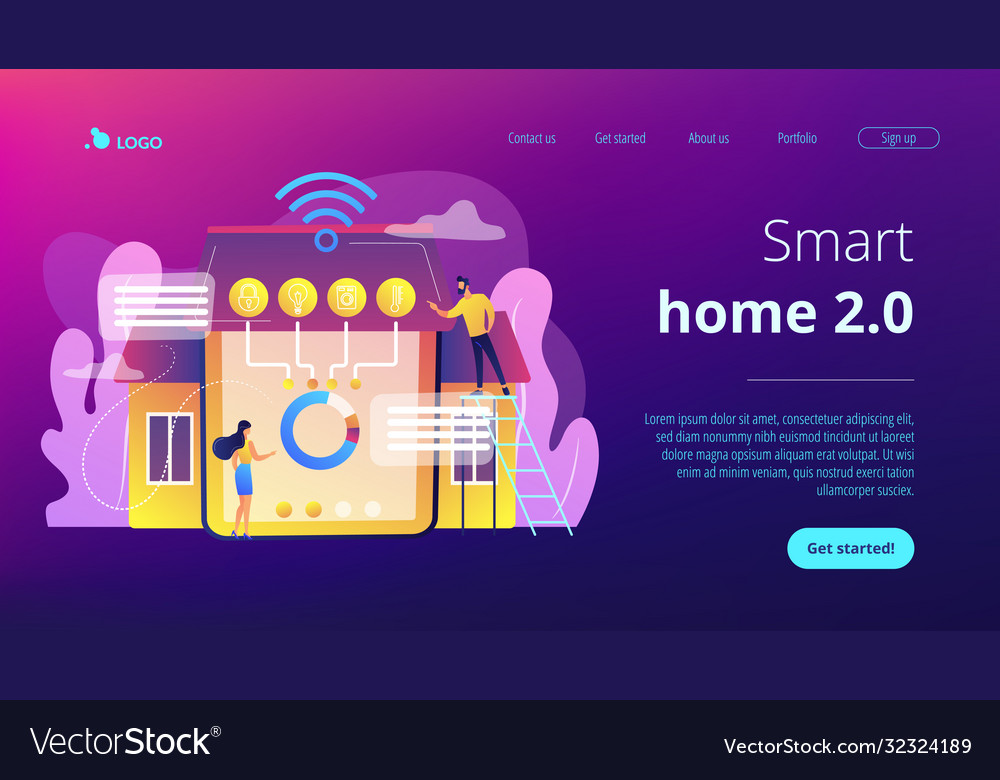 Smart home 20 concept landing page