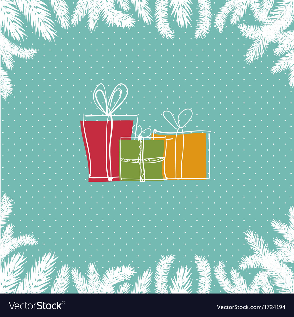 A pile of colorful christmas gift boxes Royalty Free Vector