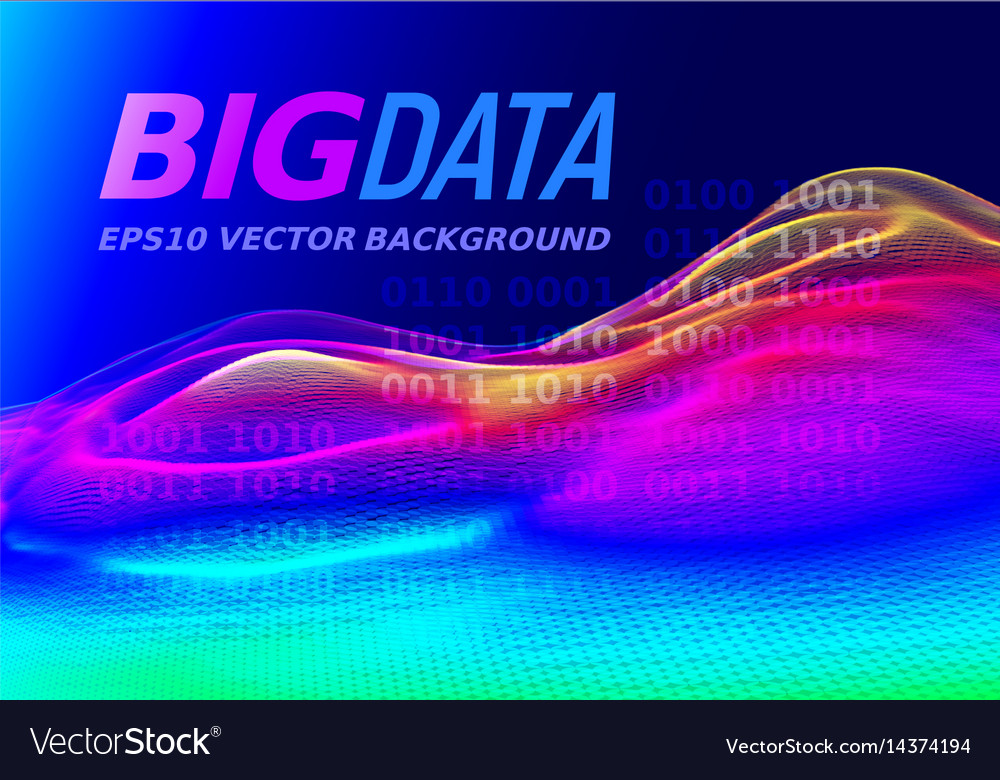 Big data colorful 3d graph