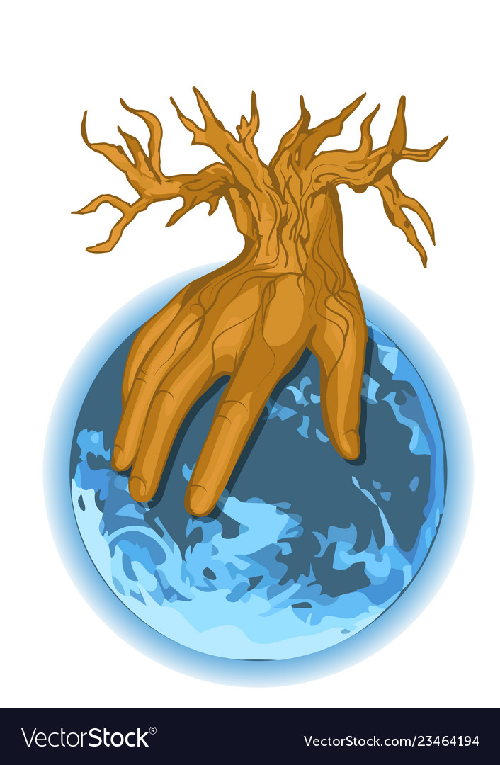 Hand as tree Royalty Free Vector Image - VectorStock