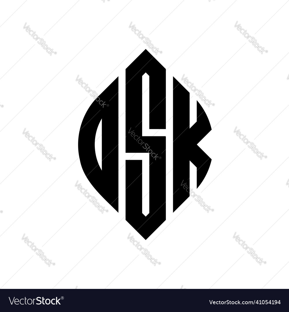 Osk circle letter logo design