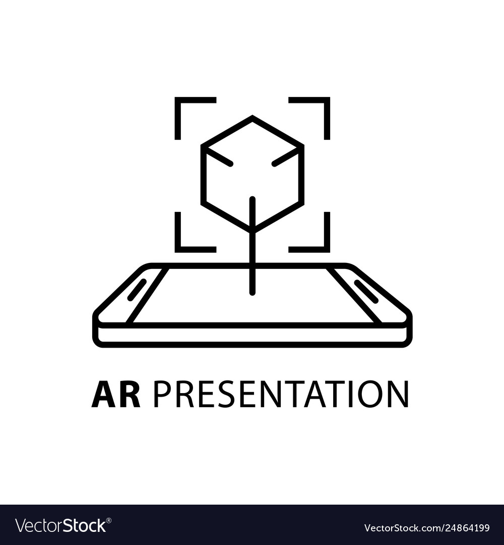 Ar presentation concept icon vector image Ar presentation concept icon