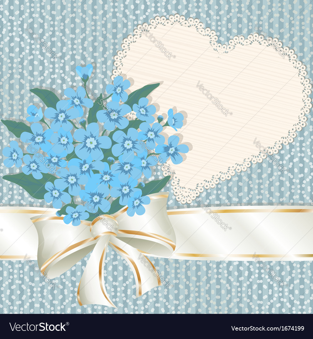 Forget-me-nots with a satiny ribbon