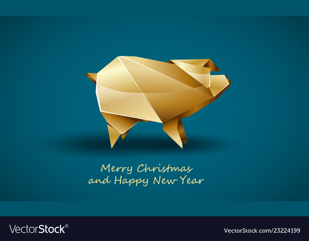 Golden pig as a symbol of chinese new year