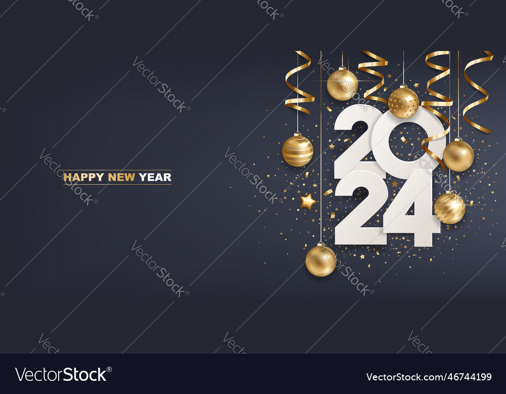 Happy new year 2024 Royalty Free Vector Image - VectorStock