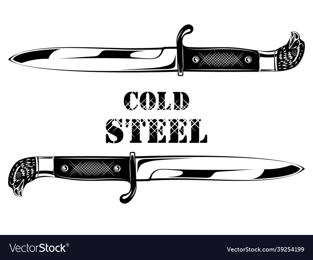 Hunting dagger daggers with a handle in the form Vector Image