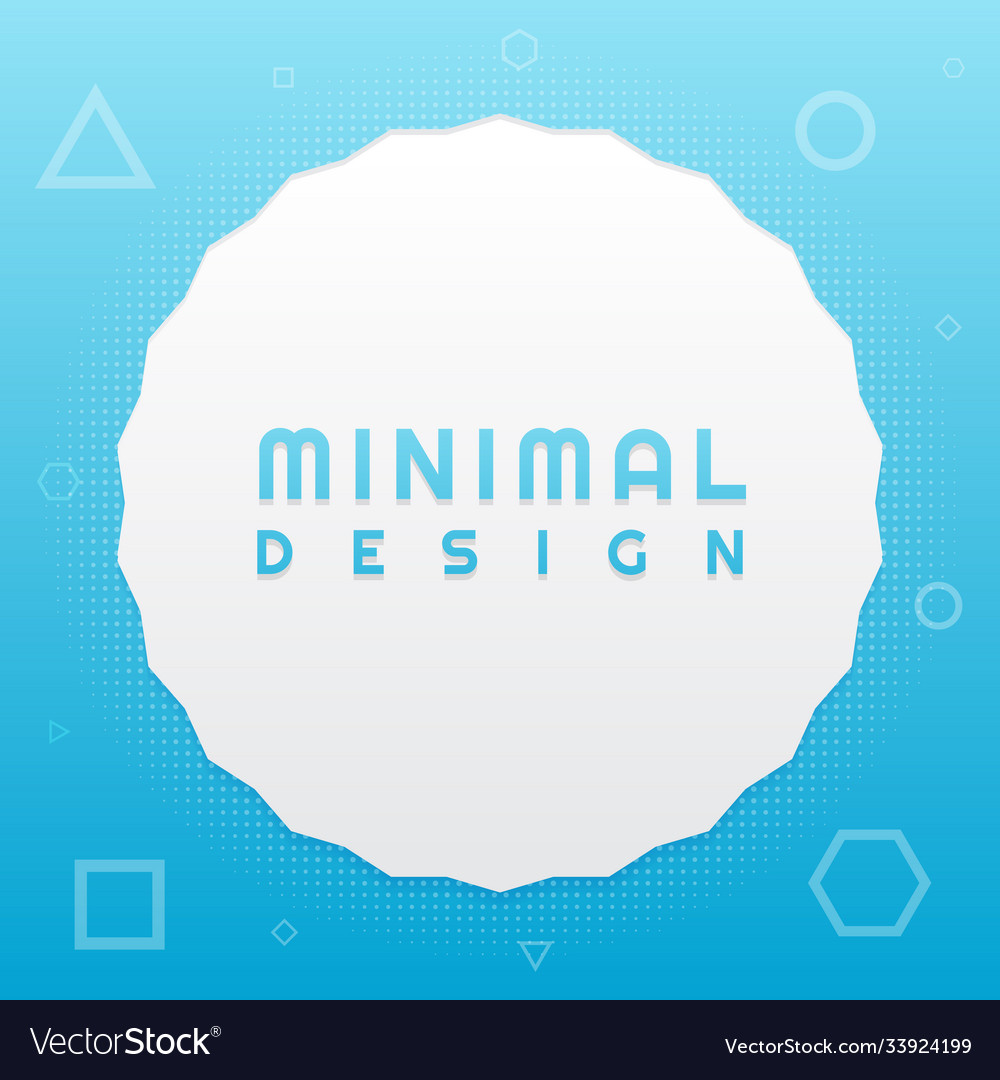 Minimal geometric shape design cyan color style