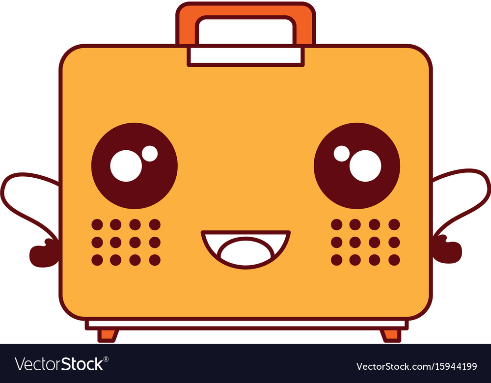 Portfolio briefcase kawaii character