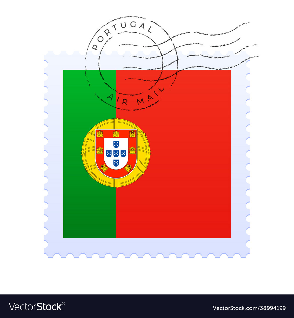 Portugal postage mark national flag stamp