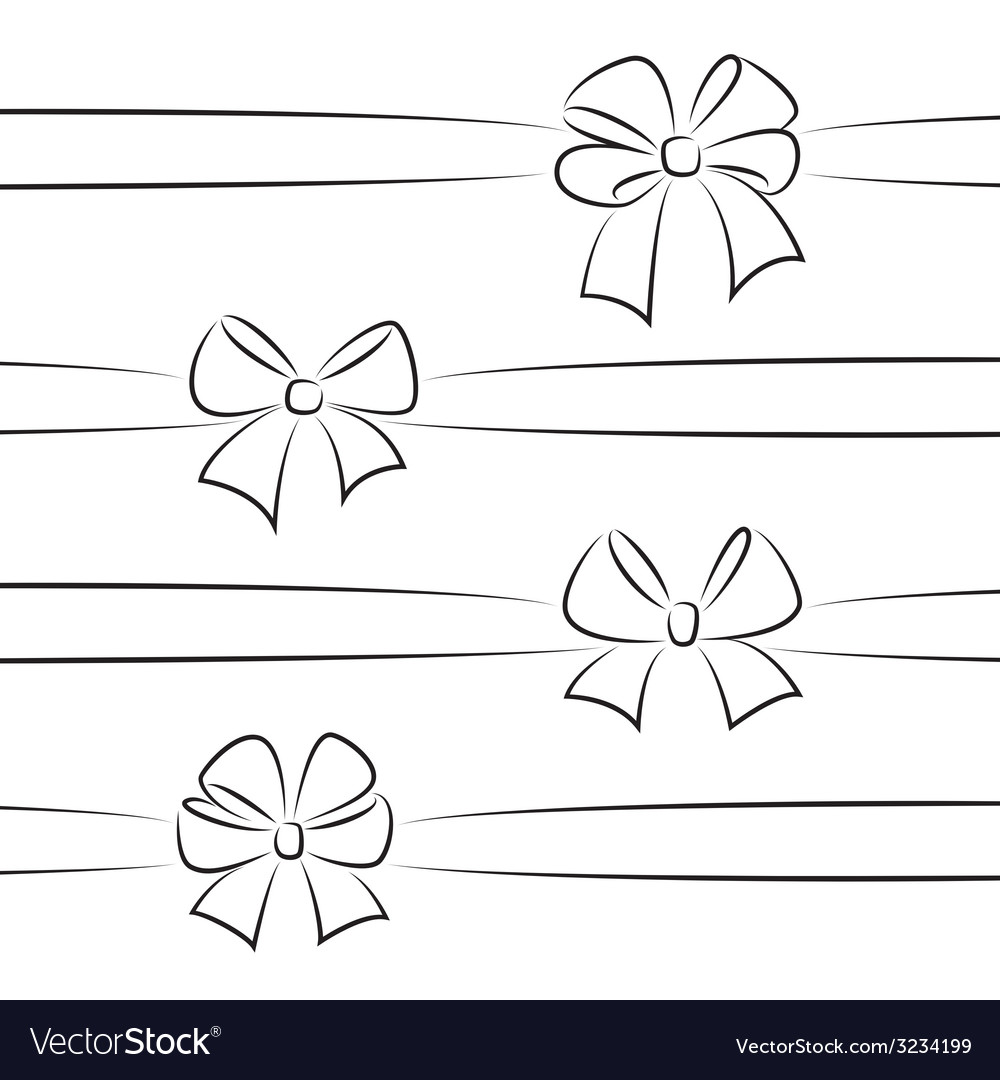 Sketch bows and ribbons