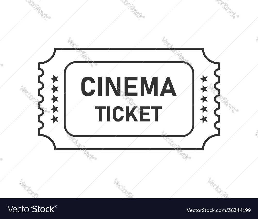 Ticket-Symbol auf weißem Hintergrund