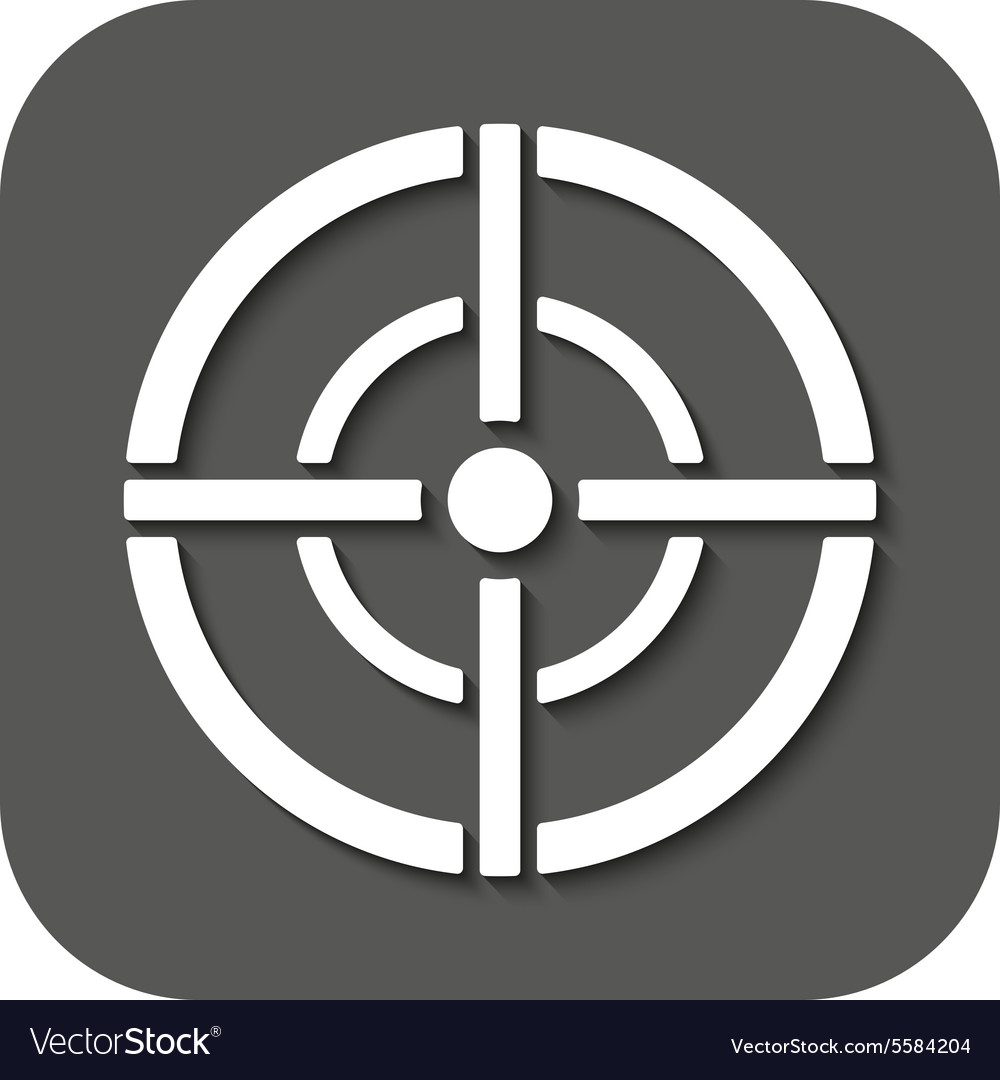 Aim bag icon crosshair and target sight