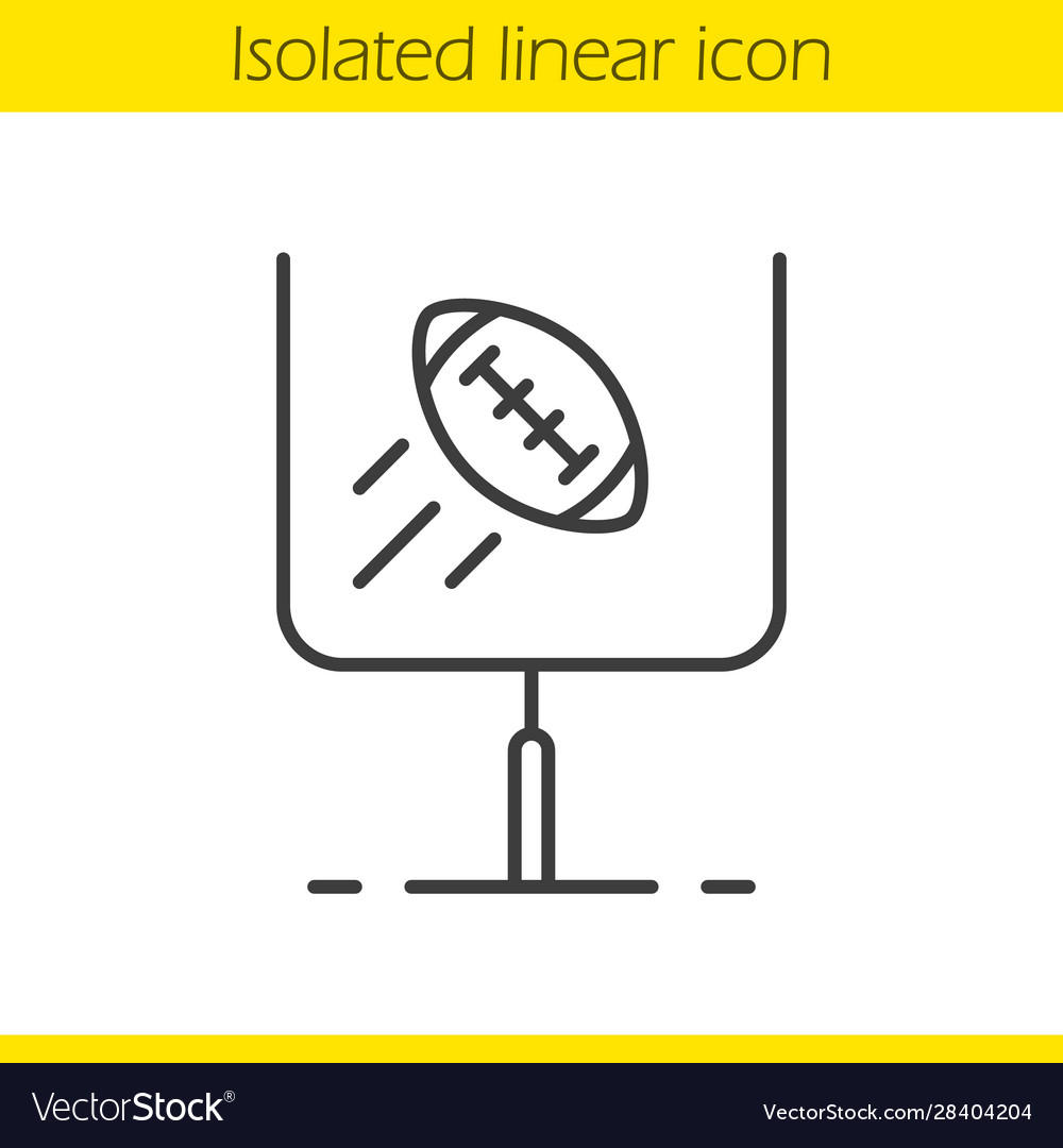 American football or rugby goal linear icon