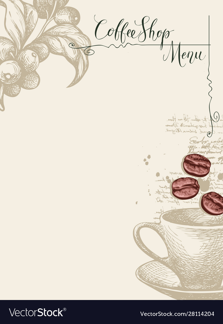 Premium Vector  Price list menu with coffee beans