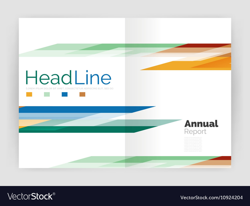 Geometric business annual report templates modern Vector Image