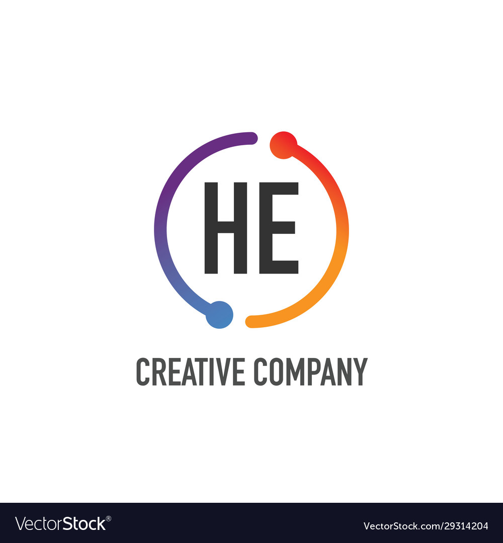 Erster Brief er kreative Kreis Logo Design