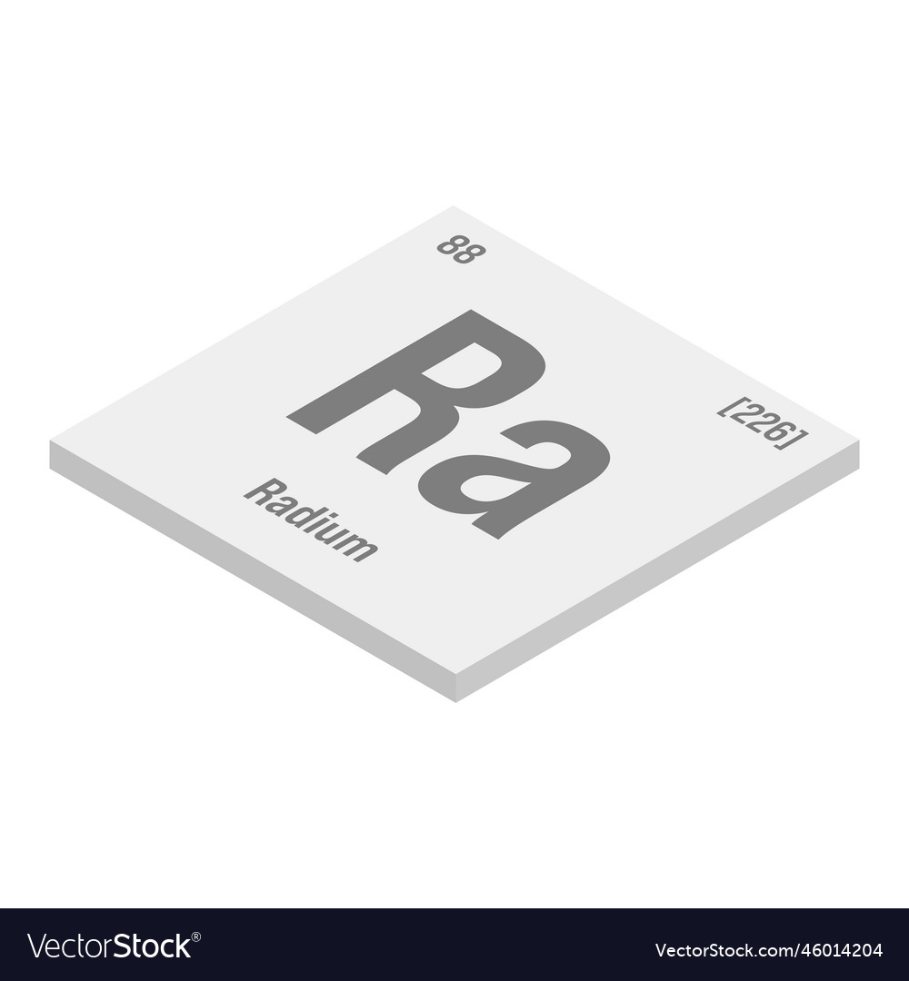 Radium ra periodic table element Royalty Free Vector Image