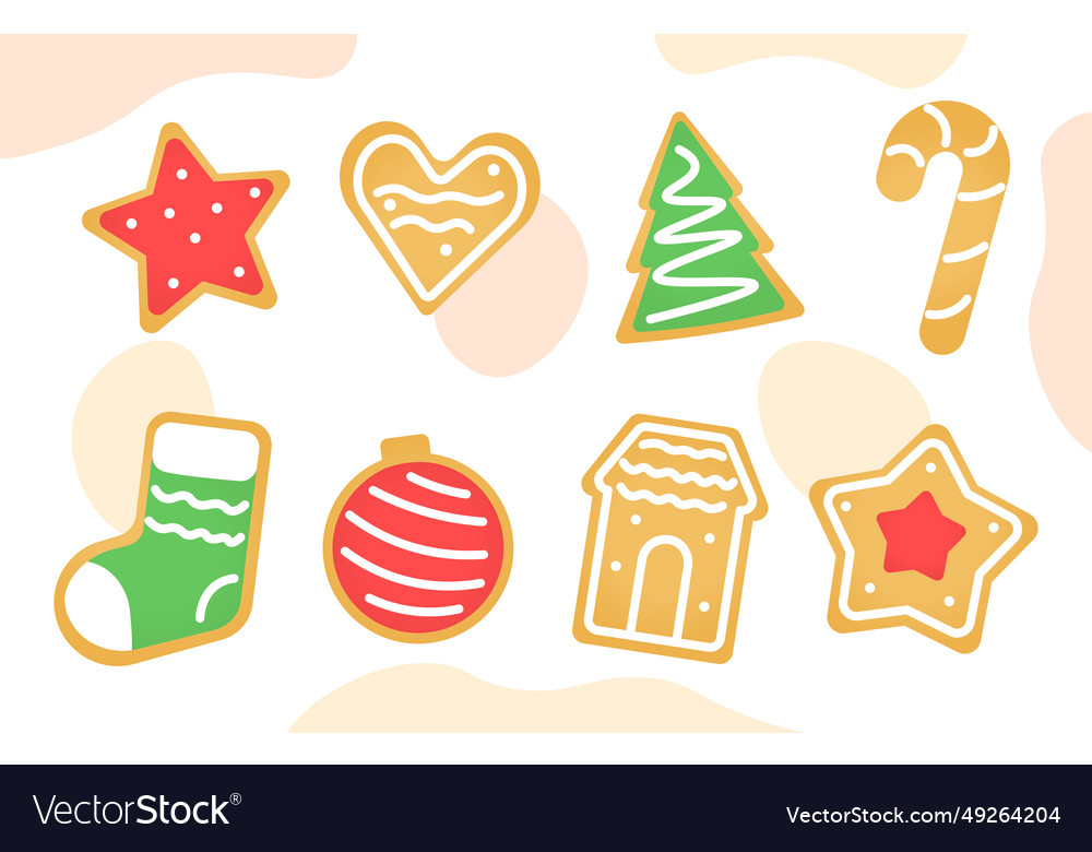 Set of christmas cookies