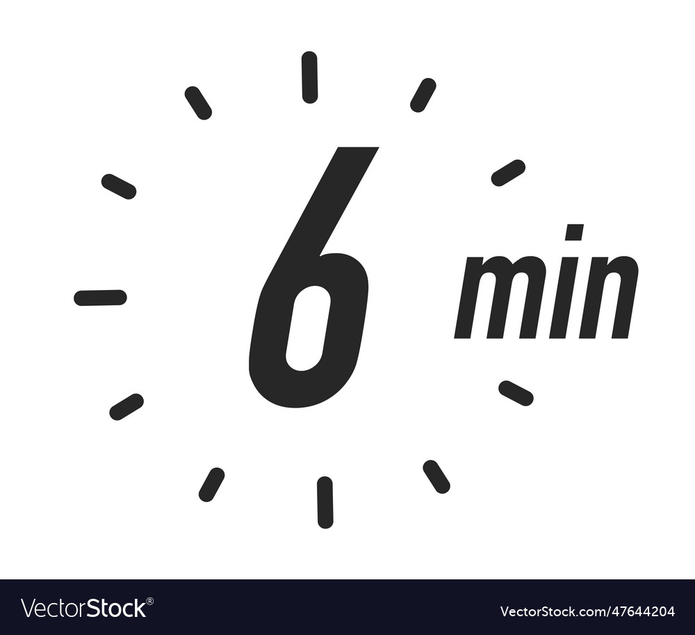 Timer Icon 6 Minutes Black Color Royalty Free Vector Image timer-icon-6-minutes-black-color-royalty-free-vector-image