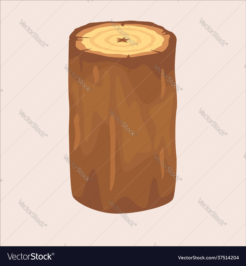 Variety wood log trunks design flat Royalty Free Vector