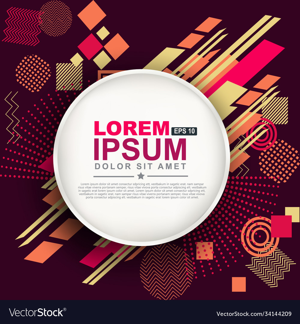 Abstract circle geometric pattern design Vector Image