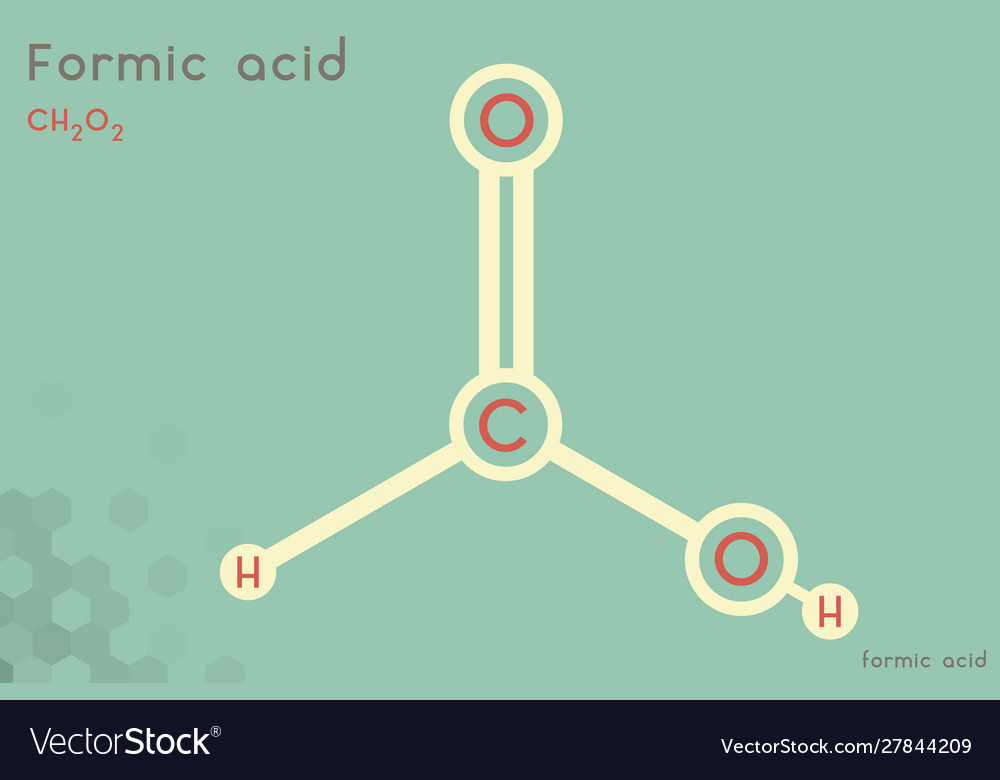 Infographic molecule formic acid Royalty Free Vector Image