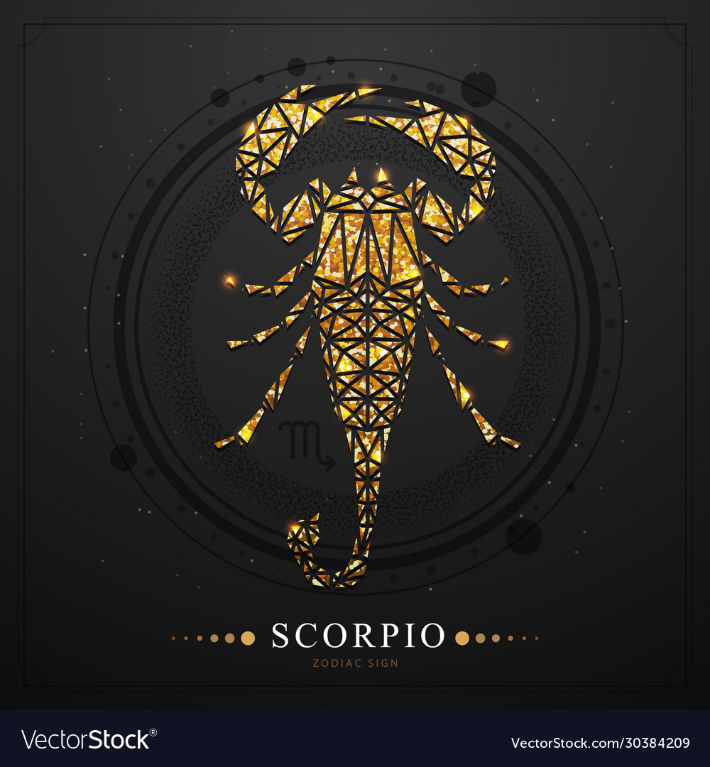 Magic witchcraft card with scorpio zodiac sign Vector Image