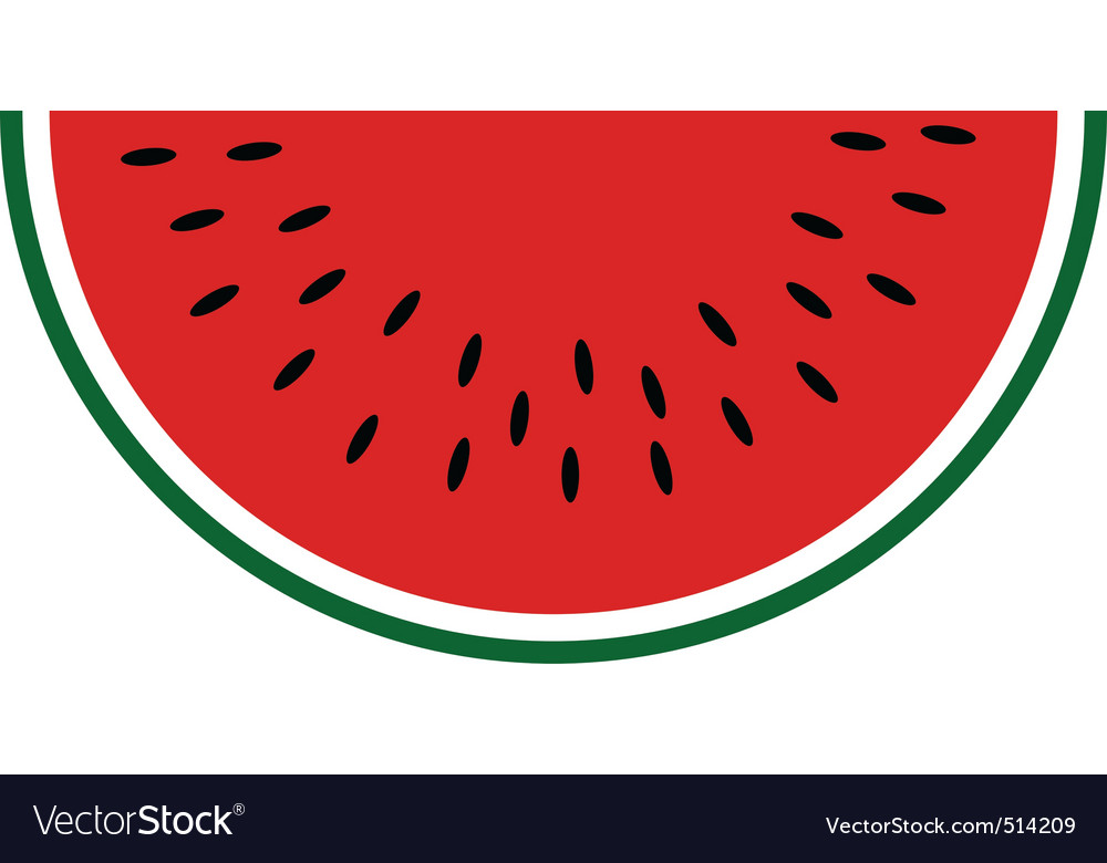 Download Slice of watermelon Royalty Free Vector Image - VectorStock