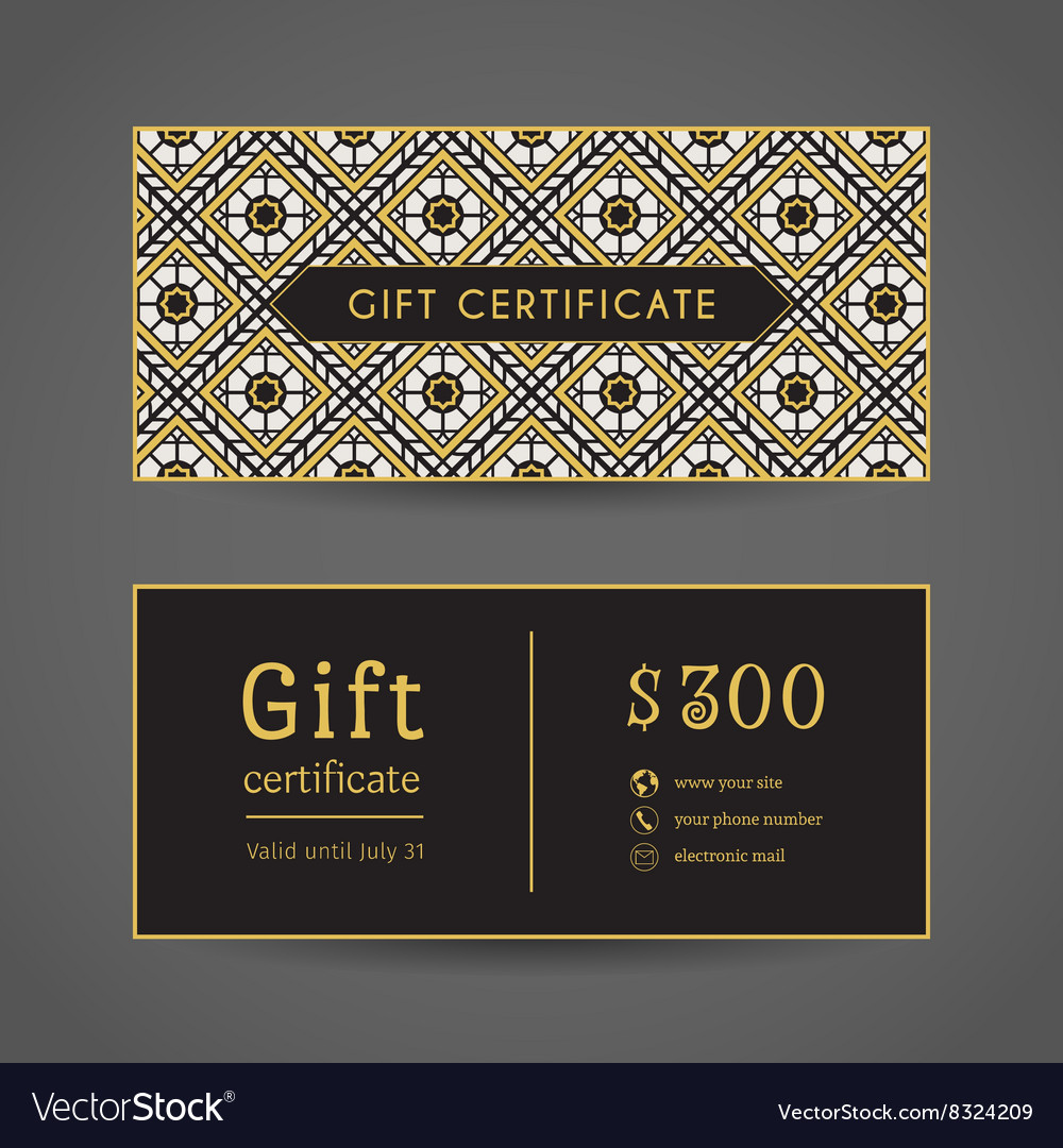 Vintage gift certificate