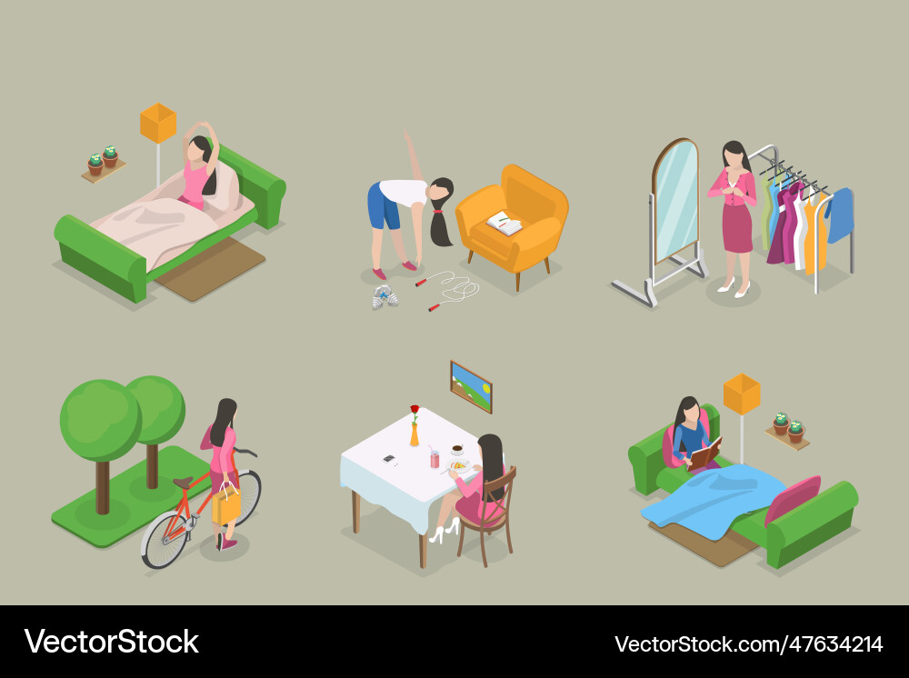 3d isometric flat conceptual Royalty Free Vector Image