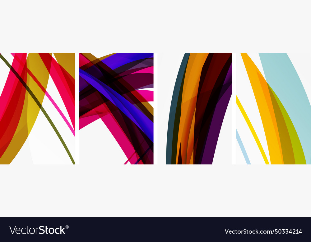 Abstract colorful wave posters for wallpaper Vector Image