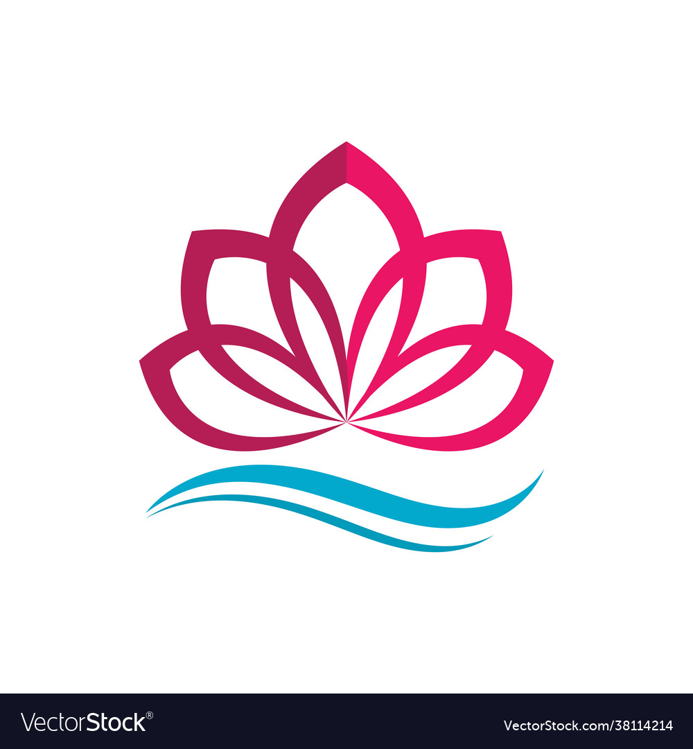 Beauty lotus icon Royalty Free Vector Image - VectorStock