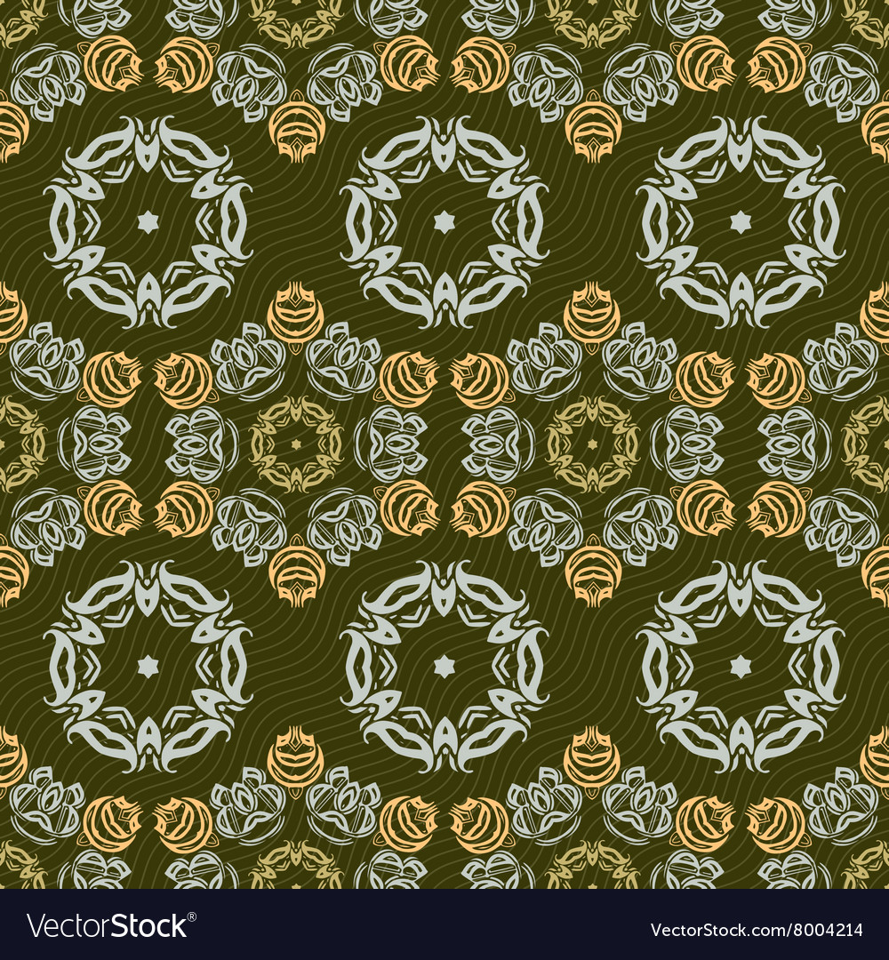 Seamless ornament pattern tile