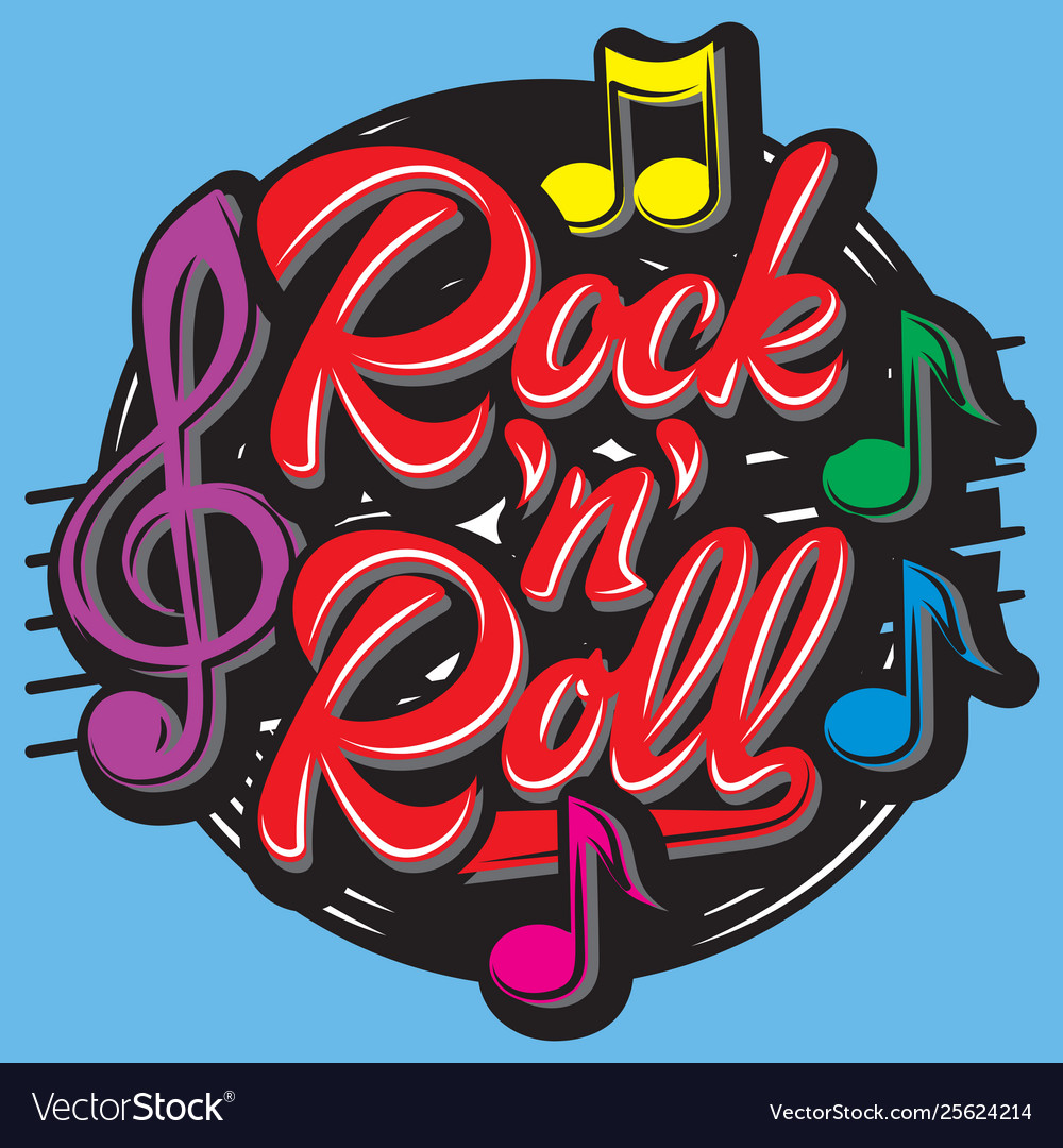 Stylish print template on theme rock Royalty Free Vector