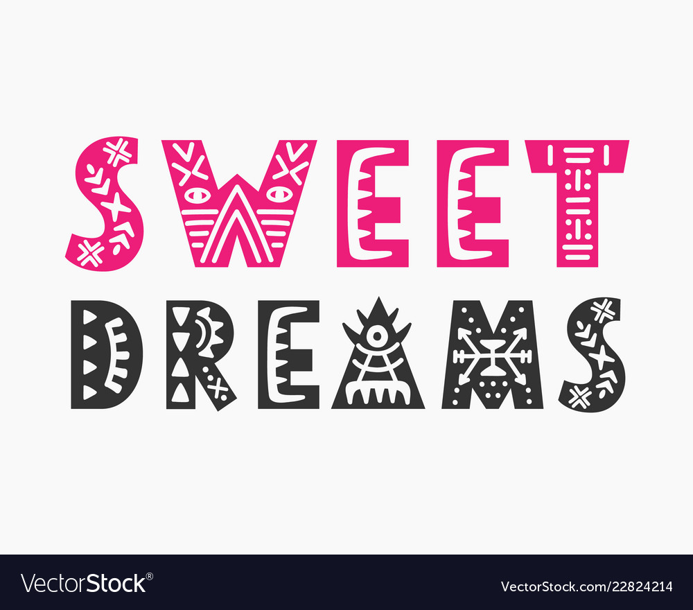 Sweet dreams greeting card scandinavian