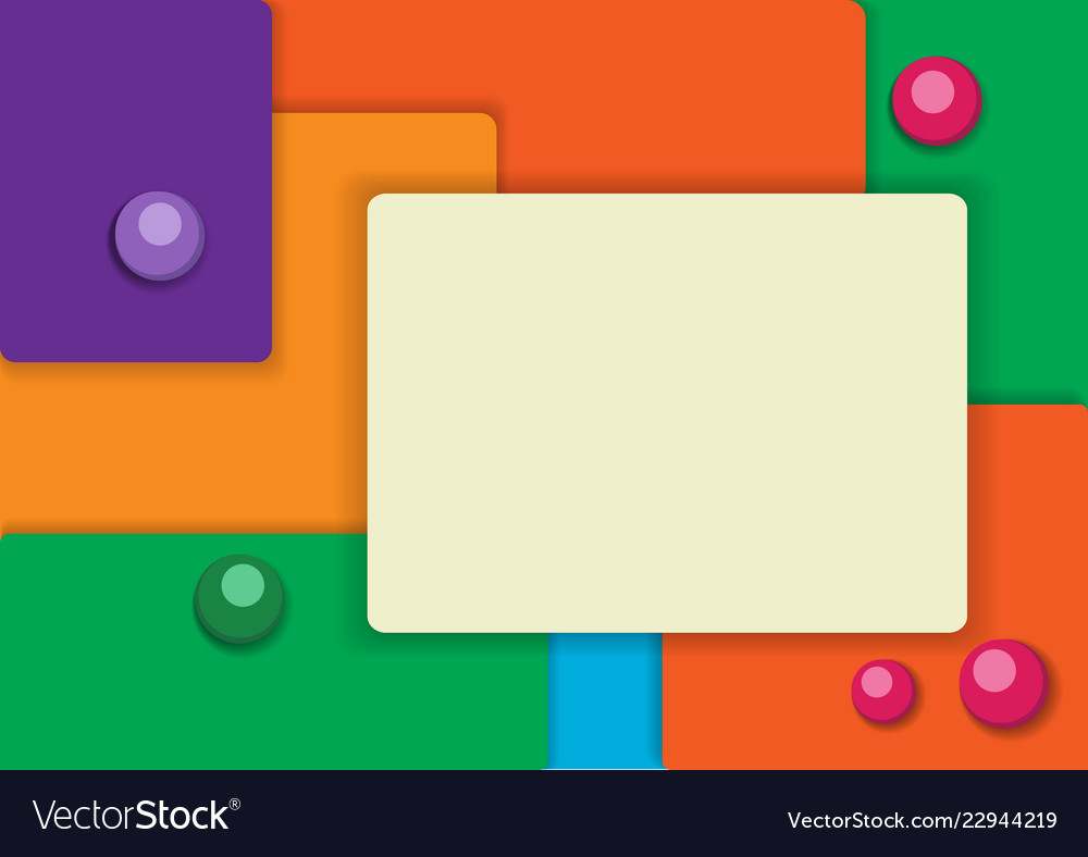 Background from color geometric shapes with space Vector Image