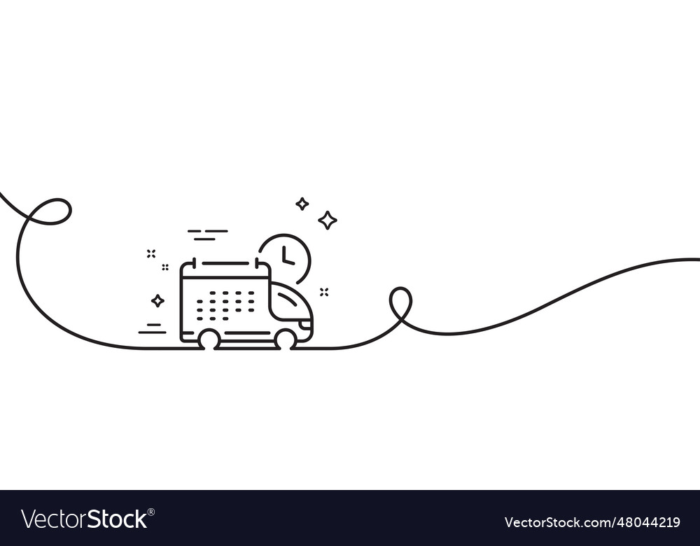 Delivery schedule line icon logistics calendar Vector Image